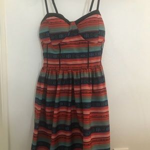 cute striped, multicolored dress